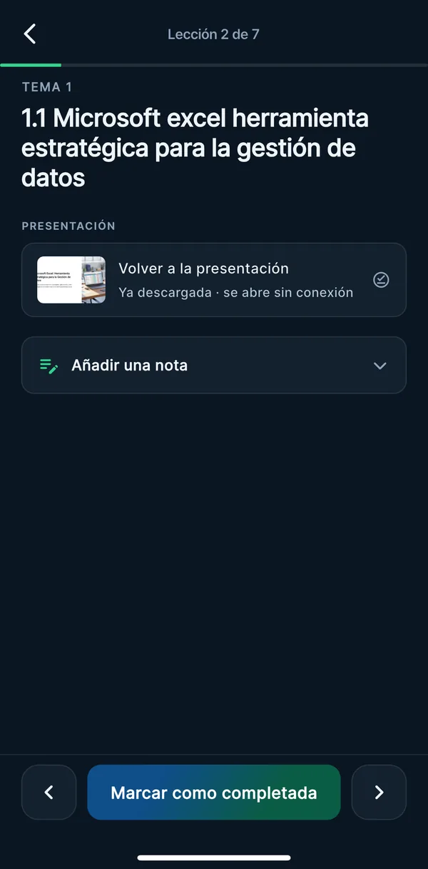 Estudia: Lecciones en lectura, con tus notas.